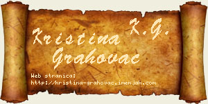 Kristina Grahovac vizit kartica